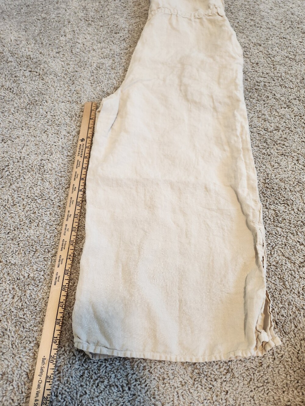 Anthropologie Cloth & Stone Linen Cropped Wide Leg Jumpsuit Size Medium - Picture 6 of 6